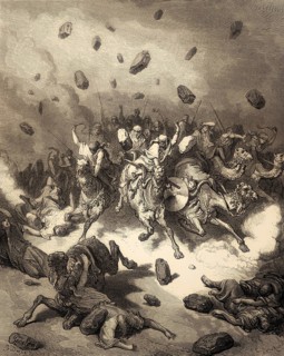 Destruction of the Army of the Amorites, Old Testament, Gustave Doré, 1863