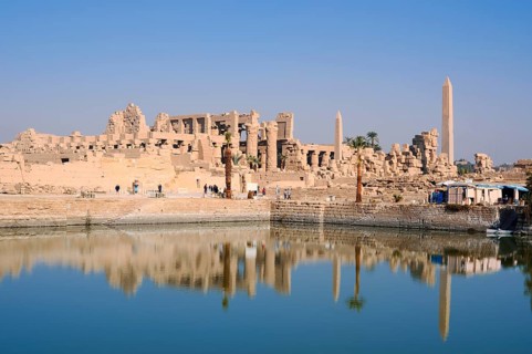 Sacred Lake and Karnak Temple, Luxor, Egypt