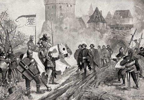Eberhard III of Württemberg, victory against the Schlegel-Gesellschaft in 1395 near Heimsheim
