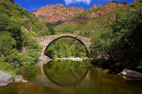 France - Corsica - Genoese Bridge - Spelunca Gorge