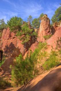 Ochre rocks of Roussillon, Département Vaucluse, France