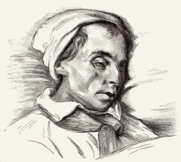 Louis Joseph Ferdinand Hérold, 1791-1833, französischer Opernkomponist, auf dem Sterbebett