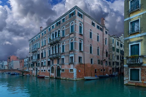 Historic palace on the canal, Venice, Veneto, Italy