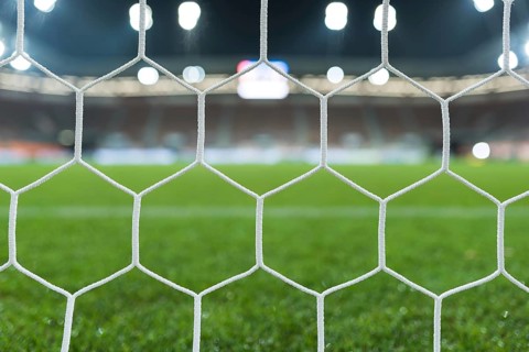 Football stadium - view by the net