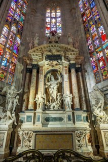 Milan Cathedral from inside the church, Milan, Italy