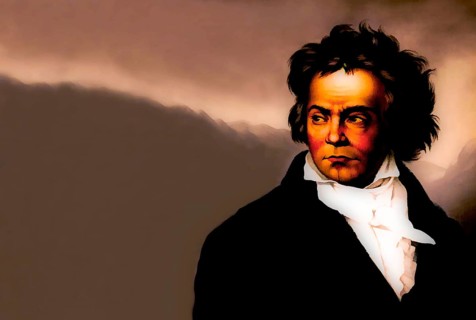 Ludwig van Beethoven, 1770 -1827, German composer, digitally altered