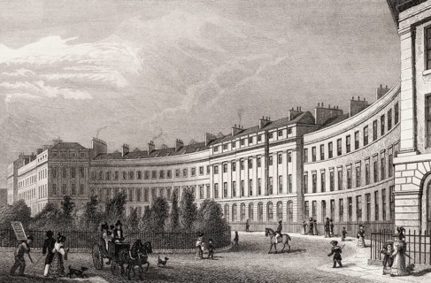 Ainslie Place, Edinburgh, Scotland, 19th century, from Modern Athens by Th. H. Shepherd