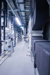Technical pipe system and ventilation system in an industrial environment, ventilation system,