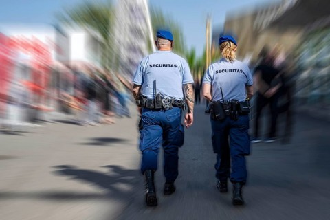 Securitas security guards patrol