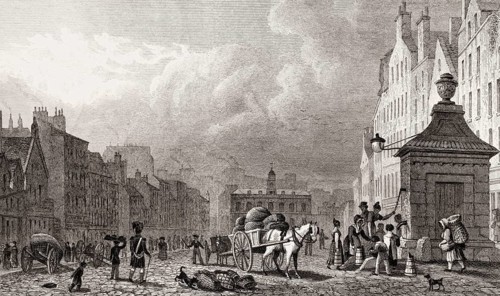 The Grass Market, looking West, Edinburgh, Scotland, 19th century, from Modern Athens by Th. H.