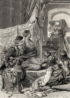 Scene from DEATH-LAMENT OF THE NOBLE WIFE OF ASAN AGA, Klaggesang von der edlen Frauen des Asan
