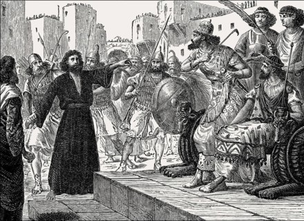 The prophet Micaiah's prophecy to Ahab, King of Israel