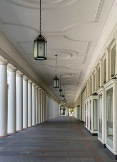 Arcades at the spa hotel in Wiesbaden, Hesse, Germany