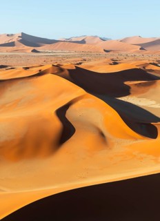 Aerial view, Dramatic sand dunes in the Namib Desert, Namib Naukluft Park, Namibia