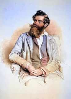 Karl Fruhwirth (1810-1878), painter, art collector, Historical, digitally restored reproduction