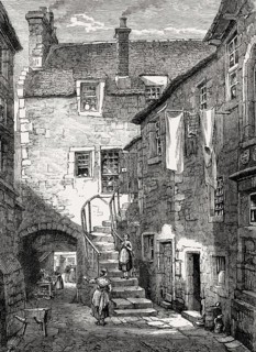 Ballantyne's Close, Grassmarket, Edinburgh, Scotland, 1850