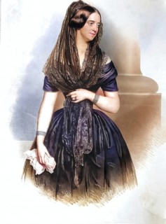 Floriane Attems (1793-1874) née Countess Zichy, Historical, digitally restored reproduction from a