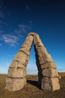 Arctic Henge, near Raufarhöfn, Iceland, It is inspired by the mythical world of eddic poem Völuspá