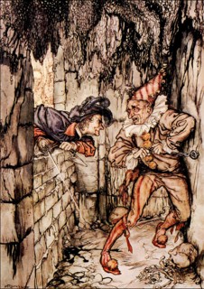 The Cask of Amontillado, illustration from Poe's Tales of Mystery & Imagination by Arthur Rackham