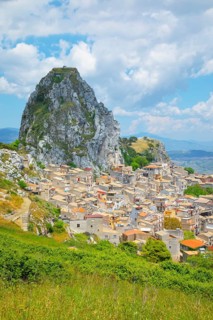View of Caltabellotta village, Caltabellotta, Agrigento district, Sicily, Italy