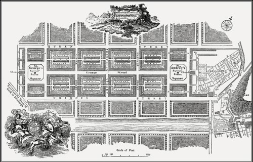 James Craig's plan of new streets and squares intended for Edinburgh, Scotland, 18th century