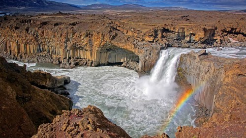 Europe, Scandinavia, Iceland, Aldeyarfoss waterfall