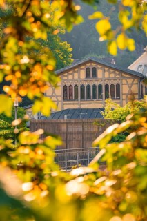 Brewhouse in the morning in autumn, Calw, Black Forest, Germany
