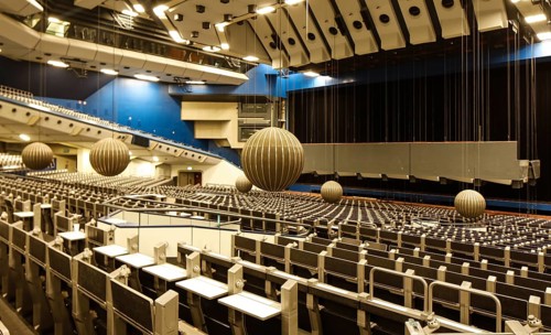 View of the vacant ICC, International Congress Center Berlin. The ICC has been added to the Berlin