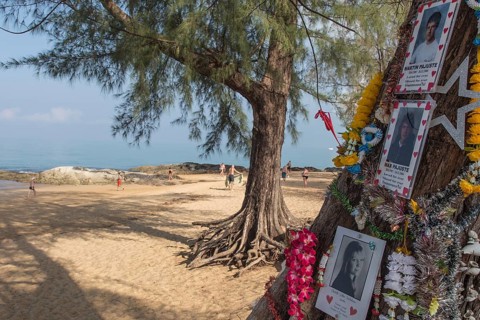 Khao Lak, Thailand, 08.02.2014 JE - Photos of tsunami victims who died at this location on the