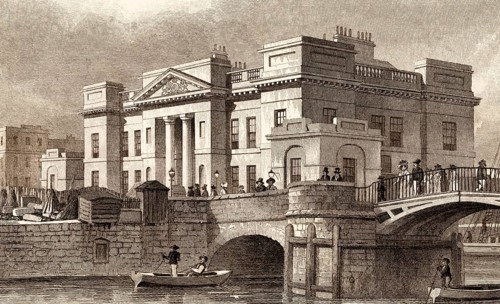 Custom House, Leith, Edinburgh, Scotland, 19th century, from Modern Athens by Th. H. Shepherd