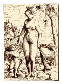 Venus and Amor, Lucas Cranach, 1506, facsimile of the 19th century