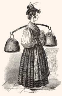 Female Water-Carrier of Venice, Italy, 19th century, Water-Carrier in Venice, 19th century