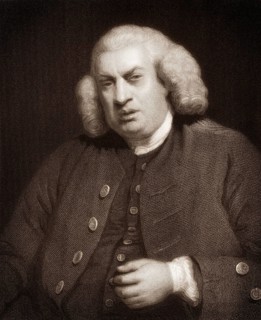 Samuel Johnson, 1709 - 1784, an English scholar, writer, poet and critic