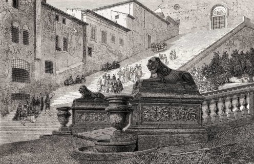 The Basilica of St. Mary of the Altar of Heaven, Rome, Italy, 19th Century