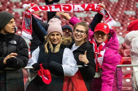 WARSAW, POLAND - NOVEMBER 17, 2023: Qualifications for UEFA Euro 2024. Match Poland - Czech