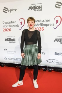 Pola Beck in front of the award ceremony for the German Audio Film Awards at the Colosseum cinema