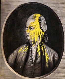 Banksy - Barely Legal Room, critique of consumption and the capitalist model, 2006 in Los Angeles,