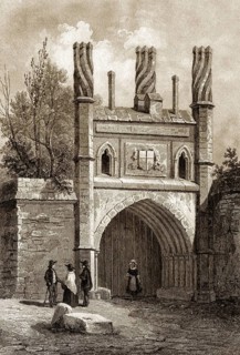 Wolsey's Gate in der College Street, Ipswich, Suffolk, England, 18.