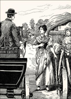 Hermann meets Dorothea on her flight, Hermann and Dorothea, an epic poem by Johann Wolfgang von