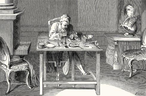 Jacques Guay, 1711–1793, a French gemstone engraver in his studio, 1750