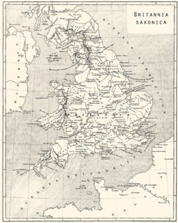 Karte des alten angelsächsischen Britanniens