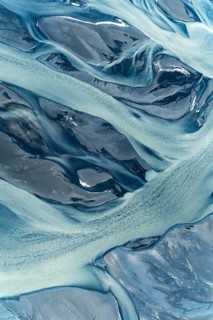 Stunning aerial drone photograph captures the complex network of rivers weaving through the