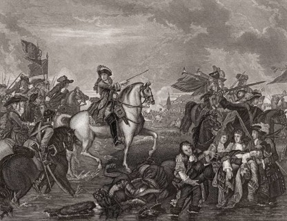 King James II at the Battle of the Boyne, 1690