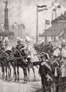 Inauguration of the Victory column Berlin by German emperor Wilhelm I
