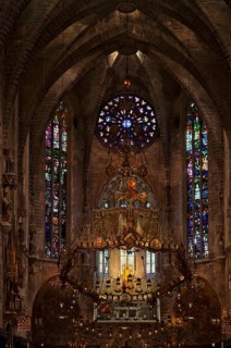 Choir designed by Antoni Gaudí, interior view, La Seu, Basilica de Santa Maria, Cathedral of St