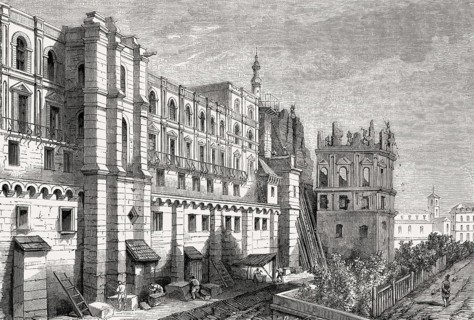 Restoration ot Château de Saint-Germain-en-Laye, near Paris, 1863