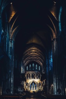 St patrick cathedral in Dublin at Christmas time in Ireland