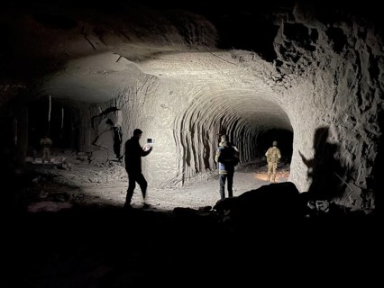 In Sarrin, Aleppo province, on January 27, 2026, footage captures an extensive subterranean network
