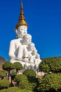 Five-headed Buddha statue, Wat Phra That Sorn Kaew Buddhist temple complex, Phetchabun province,