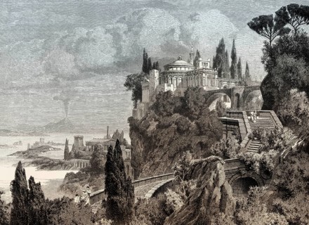 Luxurious villa at Baiae, ancient Roman town, Gulf of Naples, Italy, 1st century